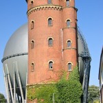 Ehemaliger Wasserturm an der Gaussstraße 11 im neoromanischen Stil von Paul Bratring in Berlin-Charlottenburg, Gesamtansicht