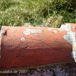 Der Leuchtturm Darßer Ort, Detailansicht der Mauer