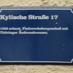 Haus Kylische Straße 17 in Sangerhausen von 1528, Informationstafel
