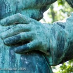 Jahndenkmal in der Hasenheide in Berlin-Neukölln von Erdmann Encke von 1869, Detailansicht der Standfigur