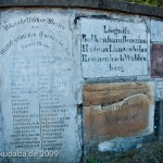 Jahndenkmal in der Hasenheide in Berlin-Neukölln von Erdmann Encke von 1869, Ansicht der Gedenktafeln