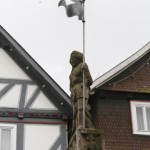 Rolandsbrunnen auf dem Marktplatz in Fritzlar, Renaissance, Detailansicht von der Rolandsfigur