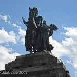 Das Reiterstandbild des Kaiser Wilhelm I. auf dem Deutschen Eck in Koblenz, Ansicht der Skulptur