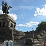 Das Reiterstandbild des Kaiser Wilhelm I. auf dem Deutschen Eck in Koblenz, Ansicht eines Ausschnittes