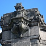 Das Reiterstandbild des Kaiser Wilhelm I. auf dem Deutschen Eck in Koblenz, Detailansicht