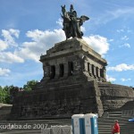 Das Reiterstandbild des Kaiser Wilhelm I. auf dem Deutschen Eck in Koblenz, Gesamtansicht