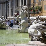 Neptunbrunnen auf dem Piazza Navona in Rom, Ansicht einer Nixe