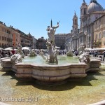 Neptunbrunnen auf dem Piazza Navona in Rom, Gesamtansicht