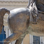 Reiterstandbild des Marc Aurel auf dem Kapitolsplatz in Rom, Detailansicht des Reiterstandbildes