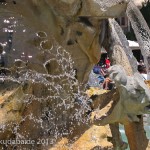 Vierströmebrunnen auf der Piazza Navona in Rom, Ansicht des Sockels