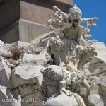 Vierströmebrunnen auf der Piazza Navona in Rom, Ansicht des Sockels