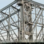 Die über die Elbe führende Brücke "Blaues Wunder" in Dresden (Loschwitzer Brücke) aus den Jahren 1891-1893 von C. Coepke und H. M. Krüger