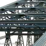 Die über die Elbe führende Brücke "Blaues Wunder" in Dresden (Loschwitzer Brücke) aus den Jahren 1891-1893 von C. Coepke und H. M. Krüger