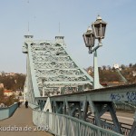 Die über die Elbe führende Brücke "Blaues Wunder" in Dresden (Loschwitzer Brücke) aus den Jahren 1891-1893 von C. Coepke und H. M. Krüger