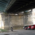 Die über die Elbe führende Brücke "Blaues Wunder" in Dresden (Loschwitzer Brücke) aus den Jahren 1891-1893 von C. Coepke und H. M. Krüger