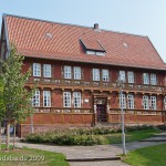 1612 fertiggestellte Alte Lateinschule in Alfeld an der Leine in Fachwerkbauweise mit einem umfangreichen Bildprogramm der Renaissance