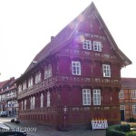 1612 fertiggestellte Alte Lateinschule in Alfeld an der Leine in Fachwerkbauweise mit einem umfangreichen Bildprogramm der Renaissance