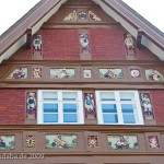 1612 fertiggestellte Alte Lateinschule in Alfeld an der Leine in Fachwerkbauweise mit einem umfangreichen Bildprogramm der Renaissance