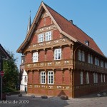 1612 fertiggestellte Alte Lateinschule in Alfeld an der Leine in Fachwerkbauweise mit einem umfangreichen Bildprogramm der Renaissance