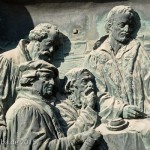 Relief Luther mit Reformatoren an der Westfassade des Berliner Doms auf der Spreeinsel in Berlin-Mitte von Johannes Götz