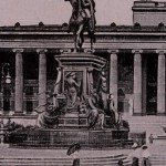 Historische Postkarte mit Ansicht des Alten Museums am Lustgarten in Berlin-Mitte auf der Spreeinsel (Museumsinsel), die als Feldpost 1917 von Berlin nach Bortfeld bei Braunschweig verschickt worden ist