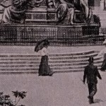 Historische Postkarte mit Ansicht des Alten Museums am Lustgarten in Berlin-Mitte auf der Spreeinsel (Museumsinsel), die als Feldpost 1917 von Berlin nach Bortfeld bei Braunschweig verschickt worden ist