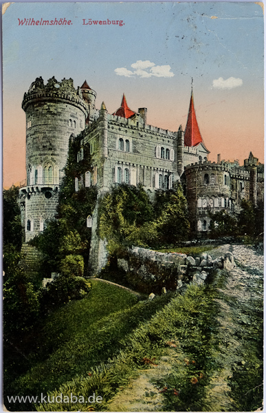 Postkarte: Wilhelmshöhe. Löwenburg. Vorderseite