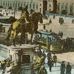 Ausschnitt aus einer historischen Postkarte mit der Ansicht der Südfassade des ehemaligen Berliner Stadtschlosses von Georg Stilke, Berlin, N.W.7. No 9.