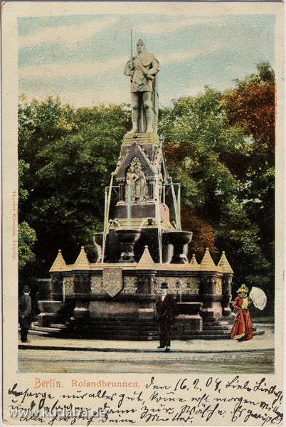 Postkarte: Berlin. Rolandbrunnen. 1904 (1/16)