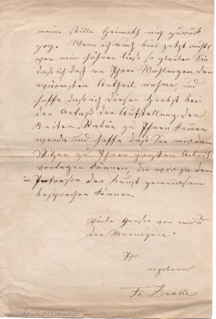 1867, 21. Juli, Brief Fr. Drake an H. Schies, Seite 2