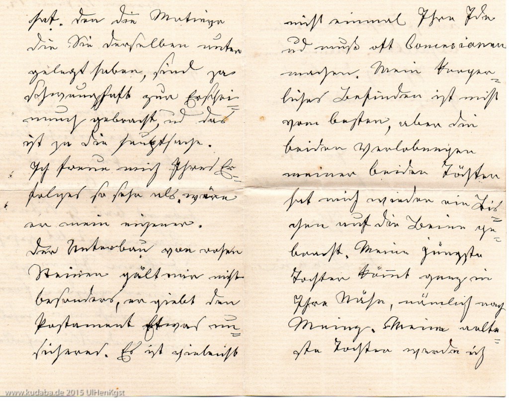 1874, 12. Januar, Brief Fr. Drake an H. Schies, Seite 2 und 3