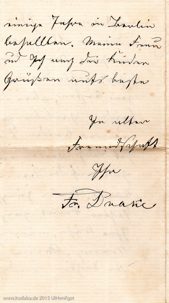 1874, 12. Januar, Brief Fr. Drake an H. Schies, Seite 4