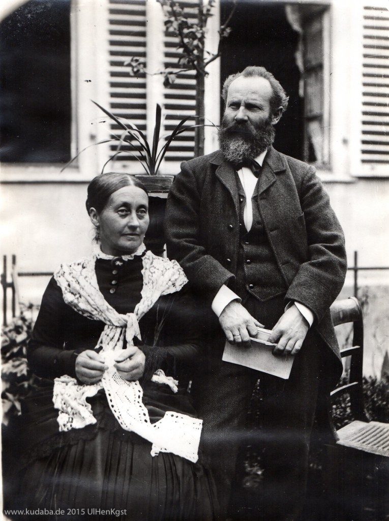 Hermann Schies (1836 - 1899), Bildhauer in Wiesbaden und Ehefrau Nanni Schies, geb. Bouteiller