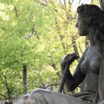 Brunnen „Wrangelbrunnen“ in Kreuzberg von Hugo Hagen, Baujahr 1877, Detailansicht Personifikation der Elbe
