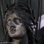 Brunnen „Wrangelbrunnen“ in Kreuzberg von Hugo Hagen, Baujahr 1877, Detailansicht Personifikation der Weichsel