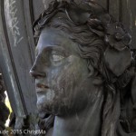 Brunnen „Wrangelbrunnen“ in Kreuzberg von Hugo Hagen, Baujahr 1877, Detailansicht Personifikation der Elbe