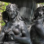 Brunnen „Wrangelbrunnen“ in Kreuzberg von Hugo Hagen, Baujahr 1877, Personifikation der Oder mit Weberschiffchen