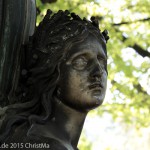 Brunnen „Wrangelbrunnen“ in Kreuzberg von Hugo Hagen, Baujahr 1877, Detailansicht Personifikation der Weichsel