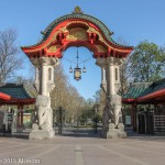 Elefantentor des Zoologischen Gartens Berlin an der Budapester Straße in Berlin-Tiergarten