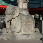 Elefantentor des Zoologischen Gartens Berlin an der Budapester Straße in Berlin-Tiergarten