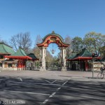 Elefantentor des Zoologischen Gartens Berlin an der Budapester Straße in Berlin-Tiergarten