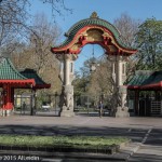 Elefantentor des Zoologischen Gartens Berlin an der Budapester Straße in Berlin-Tiergarten