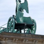 Die Quadriga auf dem Brandenburger Tor in Berlin-Mitte aus getriebenem und gegossenem Kupfer stammt von Johann Gottfried Schadow aus den Jahren 1790 - 1795 (1793)