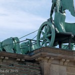 Die Quadriga auf dem Brandenburger Tor in Berlin-Mitte aus getriebenem und gegossenem Kupfer stammt von Johann Gottfried Schadow aus den Jahren 1790 - 1795 (1793)