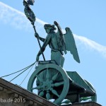 Die Quadriga auf dem Brandenburger Tor in Berlin-Mitte aus getriebenem und gegossenem Kupfer stammt von Johann Gottfried Schadow aus den Jahren 1790 - 1795 (1793)