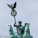 Die Quadriga auf dem Brandenburger Tor in Berlin-Mitte aus getriebenem und gegossenem Kupfer stammt von Johann Gottfried Schadow aus den Jahren 1790 - 1795 (1793)