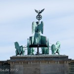 Die Quadriga auf dem Brandenburger Tor in Berlin-Mitte aus getriebenem und gegossenem Kupfer stammt von Johann Gottfried Schadow aus den Jahren 1790 - 1795 (1793)