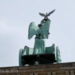 Die Quadriga auf dem Brandenburger Tor in Berlin-Mitte aus getriebenem und gegossenem Kupfer stammt von Johann Gottfried Schadow aus den Jahren 1790 - 1795 (1793)