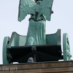 Die Quadriga auf dem Brandenburger Tor in Berlin-Mitte aus getriebenem und gegossenem Kupfer stammt von Johann Gottfried Schadow aus den Jahren 1790 - 1795 (1793)