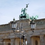 Die Quadriga auf dem Brandenburger Tor in Berlin-Mitte aus getriebenem und gegossenem Kupfer stammt von Johann Gottfried Schadow aus den Jahren 1790 - 1795 (1793)